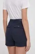 Pepe Jeans rövidnadrág női, sötétkék, sima, magas derekú termék 2. képe