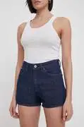 Pepe Jeans farmer rövidnadrág női, sötétkék, sima, magas derekú akciós termékkép 1
