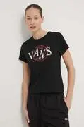 Vans pamut póló női, fekete akciós termékkép 1