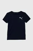 Puma gyerek póló ACTIVE Small Logo Tee B sötétkék, nyomott mintás akciós termékkép 1