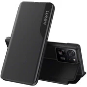 Xiaomi 14T Pro, Oldalra nyíló tok, stand, hívás mutatóval, Wooze FashionBook, fekete akciós termékkép 1