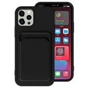 Huawei Honor Magic 7 Lite / X9c / X60 Pro, Szilikon tok, kártyatartóval, Wooze Card Slot, fekete akciós termékkép 1