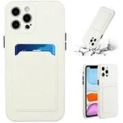 Samsung Galaxy A26 5G SM-A266B, Szilikon tok, kártyatartóval, Wooze Card Slot, fehér termék 2. képe