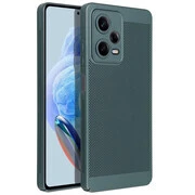 Samsung Galaxy S24 SM-S921, Műanyag hátlap védőtok, légáteresztő, lyukacsos minta, Breezy, sötétzöld akciós termékkép 1
