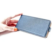 Samsung Galaxy A55 5G SM-A556B, Forcell lenyitható bőrtok, Slim Flexi, felfelé nyíló - kinyitható, fekete termék 2. képe