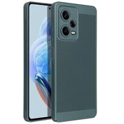 Samsung Galaxy A55 5G SM-A556B, Műanyag hátlap védőtok, légáteresztő, lyukacsos minta, Breezy, sötétzöld akciós termékkép 1