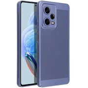 Xiaomi Redmi Note 13 Pro 5G / Poco X6 5G, Műanyag hátlap védőtok, légáteresztő, lyukacsos minta, Breezy, kék akciós termékkép 1
