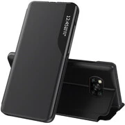 Samsung Galaxy S25 Ultra SM-S938, Oldalra nyíló tok, stand, hívás mutatóval, Wooze FashionBook, fekete akciós termékkép 1
