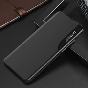 Samsung Galaxy S25 Ultra SM-S938, Oldalra nyíló tok, stand, hívás mutatóval, Wooze FashionBook, fekete termék 2. képe