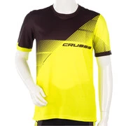 Rövid ujjú sport felső Crussis fekete/sárga fluo S akciós termékkép 1