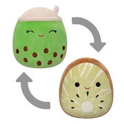 Kifordítható 2 az 1-ben Squishmallows - Kachina a kiwi és Sevda a zöld boba tea 13 cm-es akciós termékkép 1