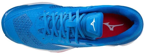 Mizuno Wave Stealth 5 FRENCH BLUE / WHITE / IGNITION RED kézilabda cipő termék 2. képe