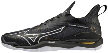 Mizuno Wave Mirage 4 BlkOyster/Wht/MPGold kézilabda cipő akciós termékkép 1