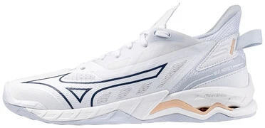 Mizuno Wave Mirage 5 White/Navy Peony/Peach Parfait kézilabda cipő akciós termékkép 1