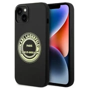 Apple iPhone 14 Plus, Szilikon tok, Paris minta, Karl Lagerfeld Silicone RSG, fekete akciós termékkép 1