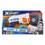 X-Shot Fury 4 lövetű szivacslövő pisztoly - fehér termék 2. képe