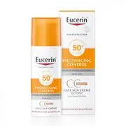 EUCERIN Sun Photoaging Control színezett napozó krém arcra FF50+ medium (50ml) termék 2. képe