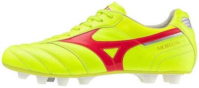 Mizuno Morelia II Elite MD Safety Yellow/Fiery Coral 2/Galaxy Silver focicipő akciós termékkép 1