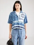 VERO MODA Blúz 'VMMILAN OMIA'  tengerészkék / világoskék / fehér termék 2. képe