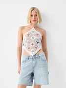 Bershka Stick felső  világoslila / narancs / fehér termék 2. képe