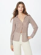 Abercrombie & Fitch Blúz  barna / piszkosfehér termék 2. képe