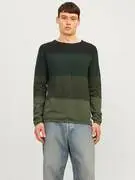 JACK & JONES Pulóver 'Hill'  zöld / fenyő / sötétzöld / zöld melír termék 2. képe