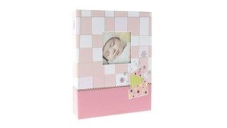 Baba fotóalbum 10x15/304 fotó BABY CHECKER rózsaszínű akciós termékkép 1