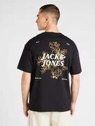 JACK & JONES Póló 'JJPRAIA'  bézs / aranysárga / fekete termék 2. képe