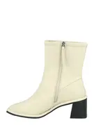 River Island Rövid szárú csizmák 'BLOCK HEEL ZIP SOCK BOOT'  ekrü / fekete termék 2. képe