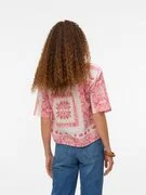VERO MODA Blúz 'VMMILAN OMIA'  piros / fehér akciós termékkép 1