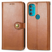 LEATHER BUCKLE tok Motorola Moto G71 5G barna akciós termékkép 1