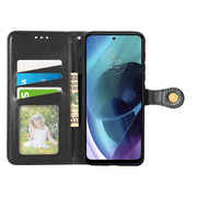 LEATHER BUCKLE Pénztárcahuzat Motorola Moto G71 5G fekete termék 2. képe