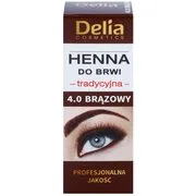 Delia Cosmetics Henna szemöldökfesték árnyalat 4.0 Brown 2 g + 2 ml akciós termékkép 1