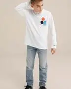 WE Fashion Póló  kék / tengerészkék / homár / fehér termék 2. képe