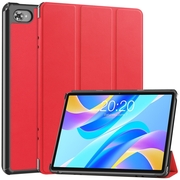 LEATHER Flip borítás Teclast M40 Plus piros akciós termékkép 1