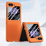EXTRA PC Műanyag burkolat üveggel Samsung Galaxy Z Flip 5 5G narancs külső kijelzőjéhez termék 2. képe