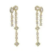  Fülbevaló Luv AJ Stellar Bezel Double Studs HOL22-E-SBDS-G Arany akciós termékkép 1