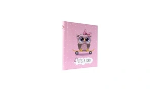 Gyermek öntapadós fotóalbum 23x28/40s OWL rózsaszínű akciós termékkép 1