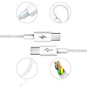 HAWEEL 25 W USB Type-C - Type-C 1 méter fehér termék 2. képe