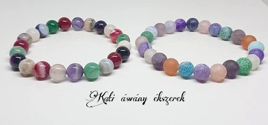 Színes achát ásvány karkötők akciós termékkép 1