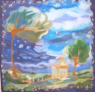 Hernyóselyem ágytakaró 87 x 87 cm akciós termékkép 1