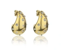 Marc Malone Aranyozott fülbevaló Tear Drop Adley Gold Earrings MCE24045G akciós termékkép 1