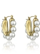 Marc Malone Bájos gyöngy fülbevaló Angel White Earrings MCE24023G akciós termékkép 1