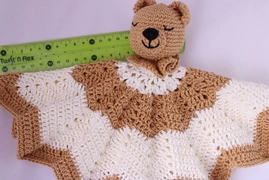 Barnus maci szundikendő, amigurumi akciós termékkép 1