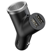 Baseus Y-Type autós töltő 2x USB fekete akciós termékkép 1