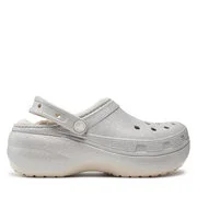  Papucs Crocs Classic Platform Glitter Lined Clog W 210413 Ezüst akciós termékkép 1