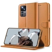 IMEEKE Wallet tok Xiaomi 12T / 12T Pro világosbarna akciós termékkép 1