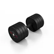 Gumírozott acélsúlyzó 27,5 kg fekete matt - Marbo Sport akciós termékkép 1