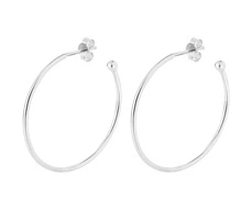 Preciosa Időtlen ezüst karika fülbevaló Hoop Vibes Glamour 5424 00 akciós termékkép 1
