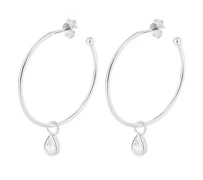 Preciosa Ezüst karika fülbevaló 2 az 1-ben cirkónium kövekkel Hoop Vibes Glamour 5425 00 akciós termékkép 1